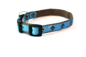 Fleur de Lis Adjustable Dog Collar