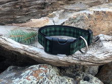 Green Buffalo Plaid Dog Collar