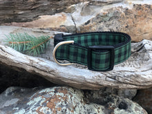 Green Buffalo Plaid Dog Collar