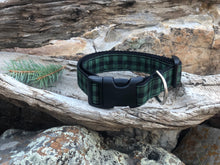 Green Buffalo Plaid Dog Collar