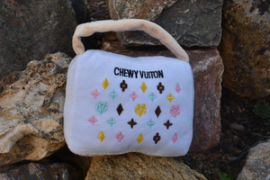 White Chewy Vuiton Handbag