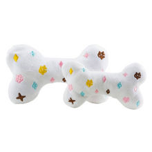 White Chew Vuiton Dog Bone Toy