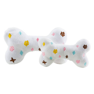 White Chew Vuiton Dog Bone Toy