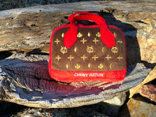 Red Chewy Vuiton Purse Dog Toy