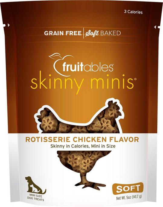 Fruitables Rotisserie Chicken Skinny Minis Soft and Chewy Dog Treats