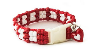 Valentine Beaded Dog Collar
